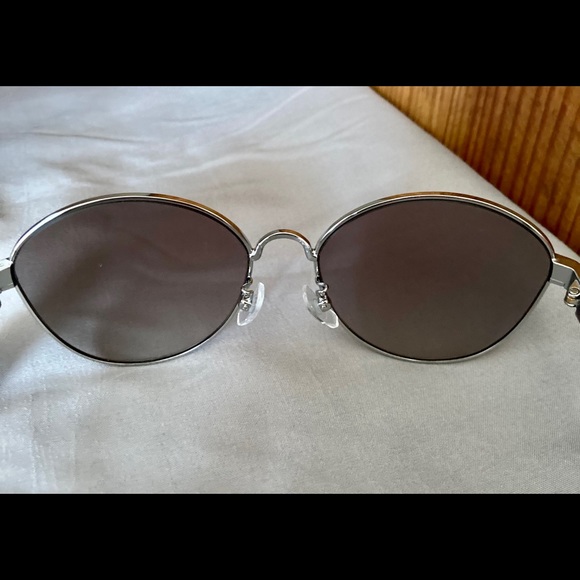 Tory Burch Shiny Silver Metal Sunglasses main image 6